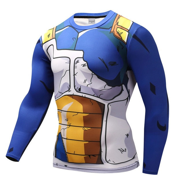 T-Shirt de Compression Long - Vegeta 2 - Homme