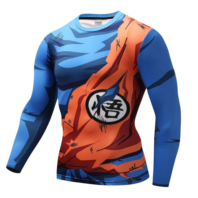 T-Shirt de Compression Long - Goku 2 - Homme