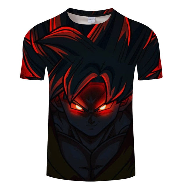 T-Shirt de Compression - Goku Red Light